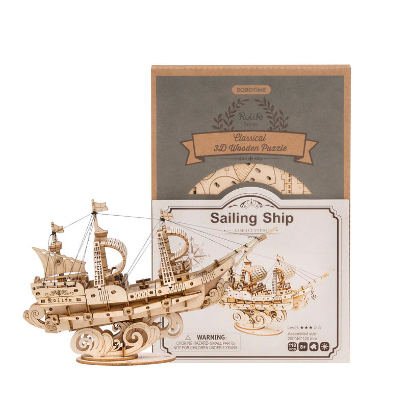 3D Sailing Ship Model (Wood)