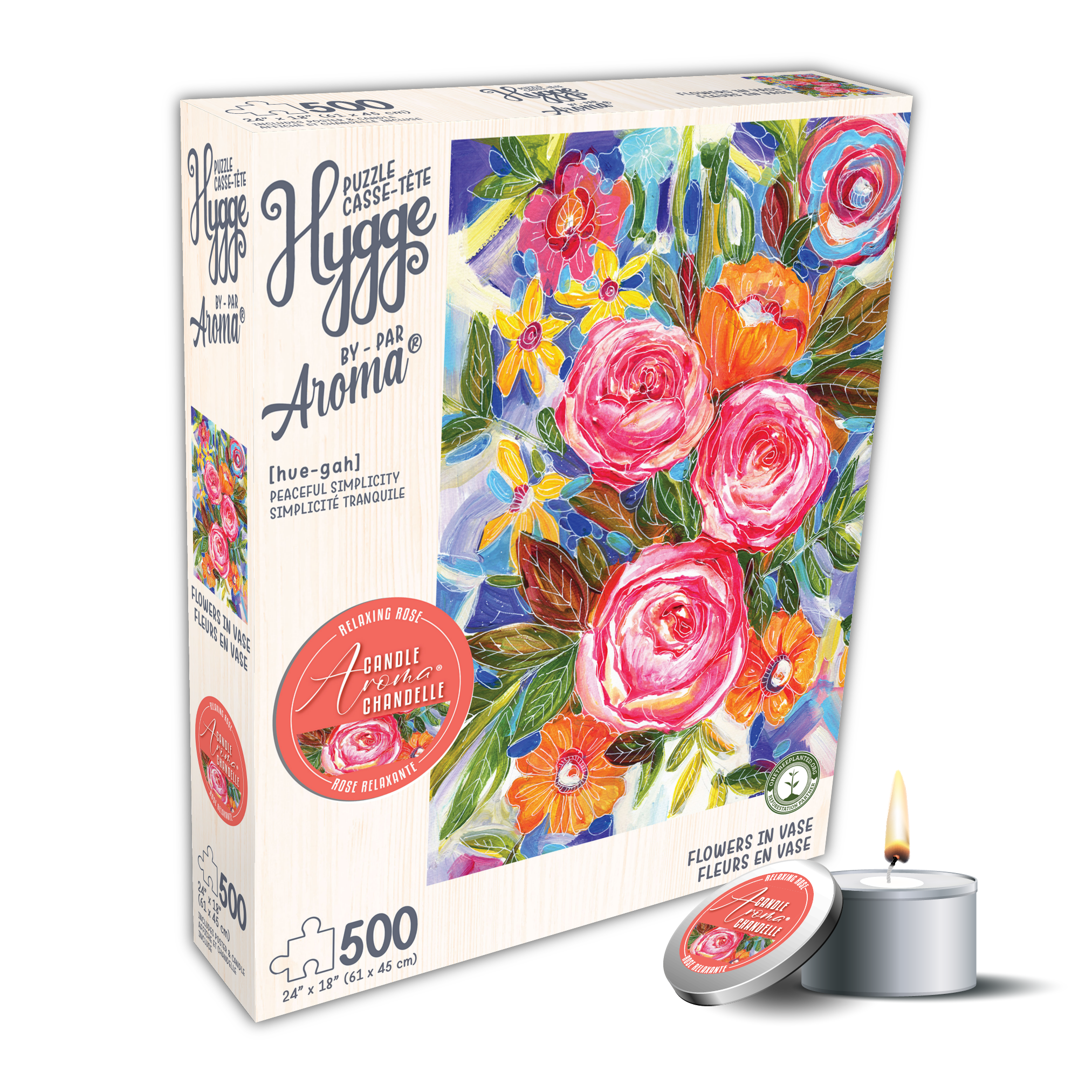 Hygge - Flowers in Vase (BONUS Candle) (500pcs)