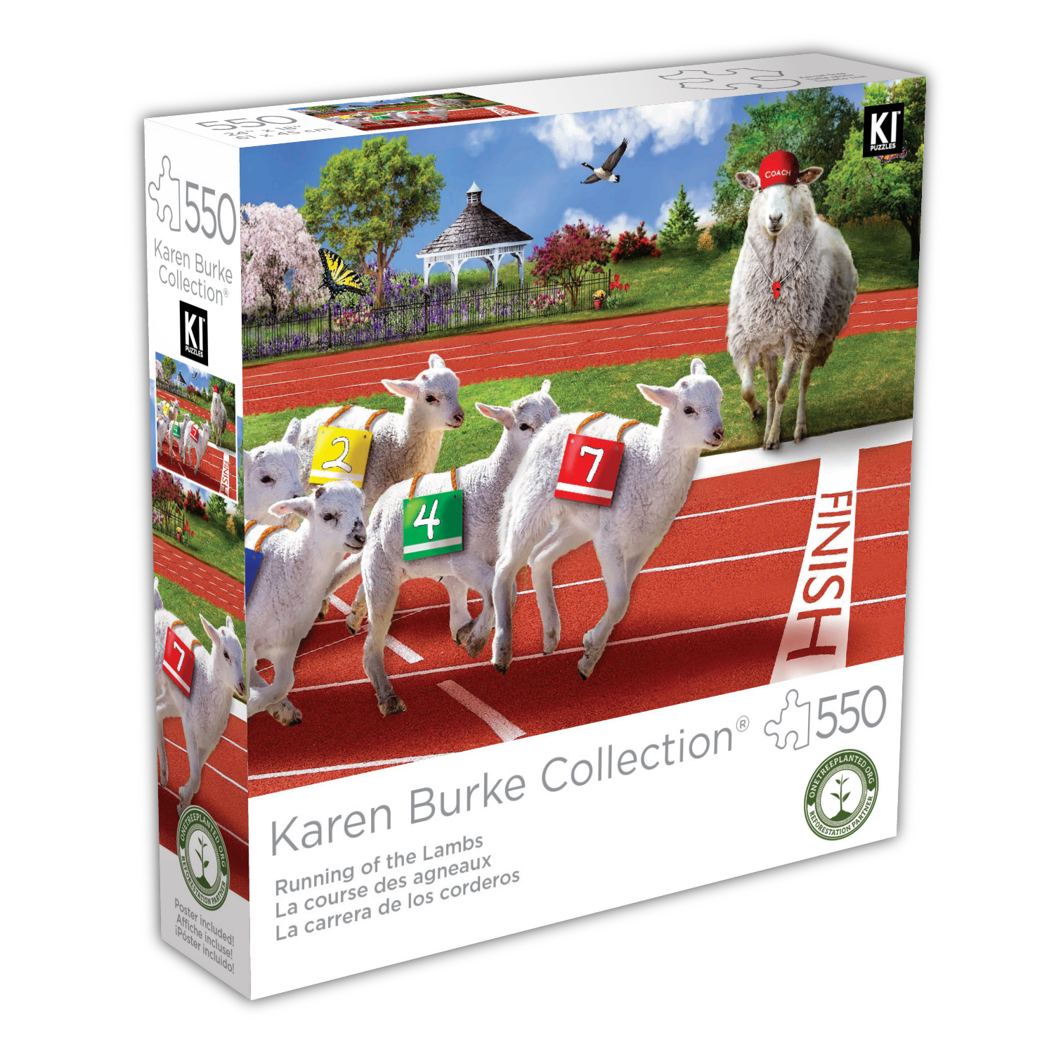 Running of the Lambs, Karen Burke (550pcs)