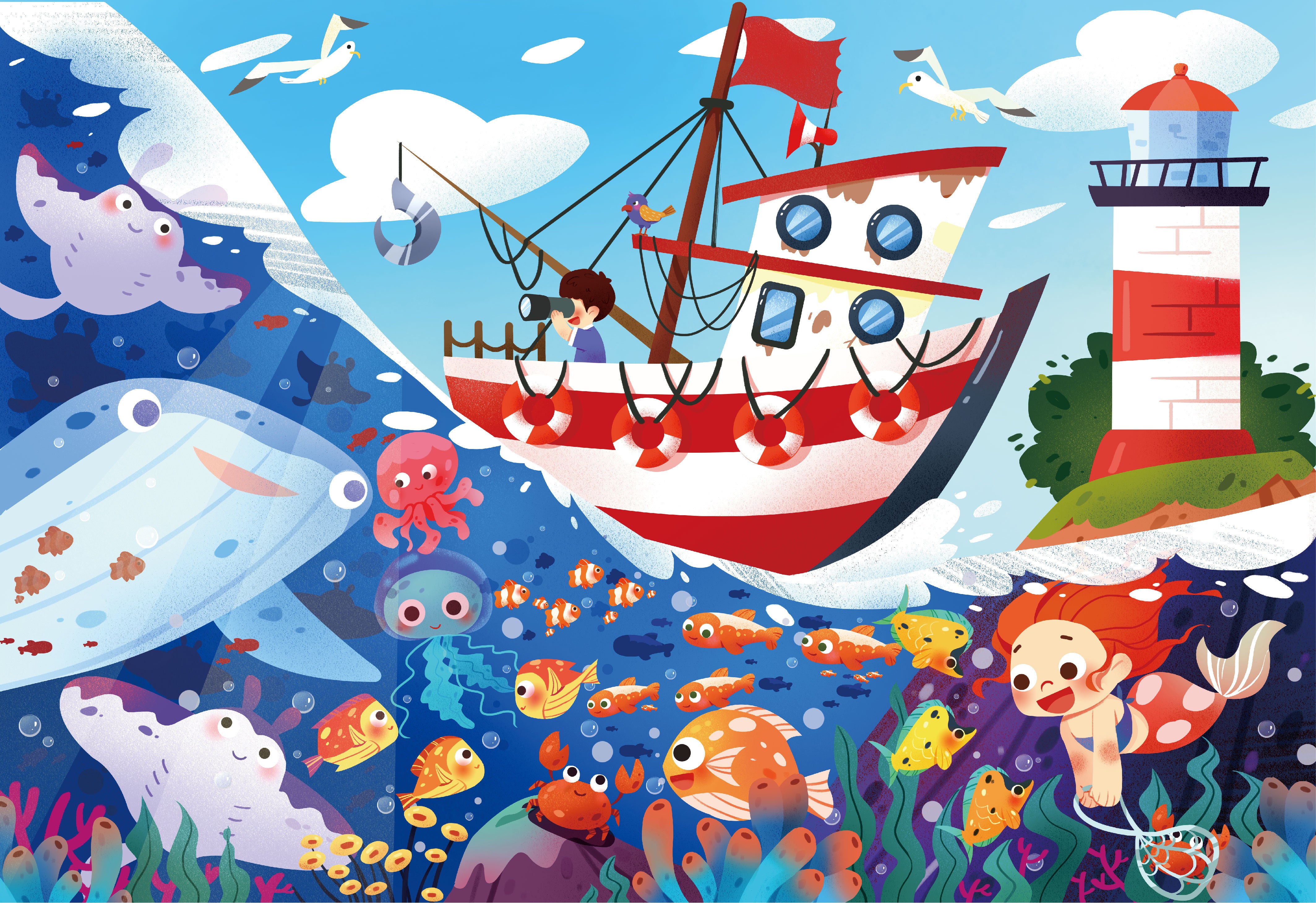 Puzzle de découverte - Sous les vagues (24 pièces)