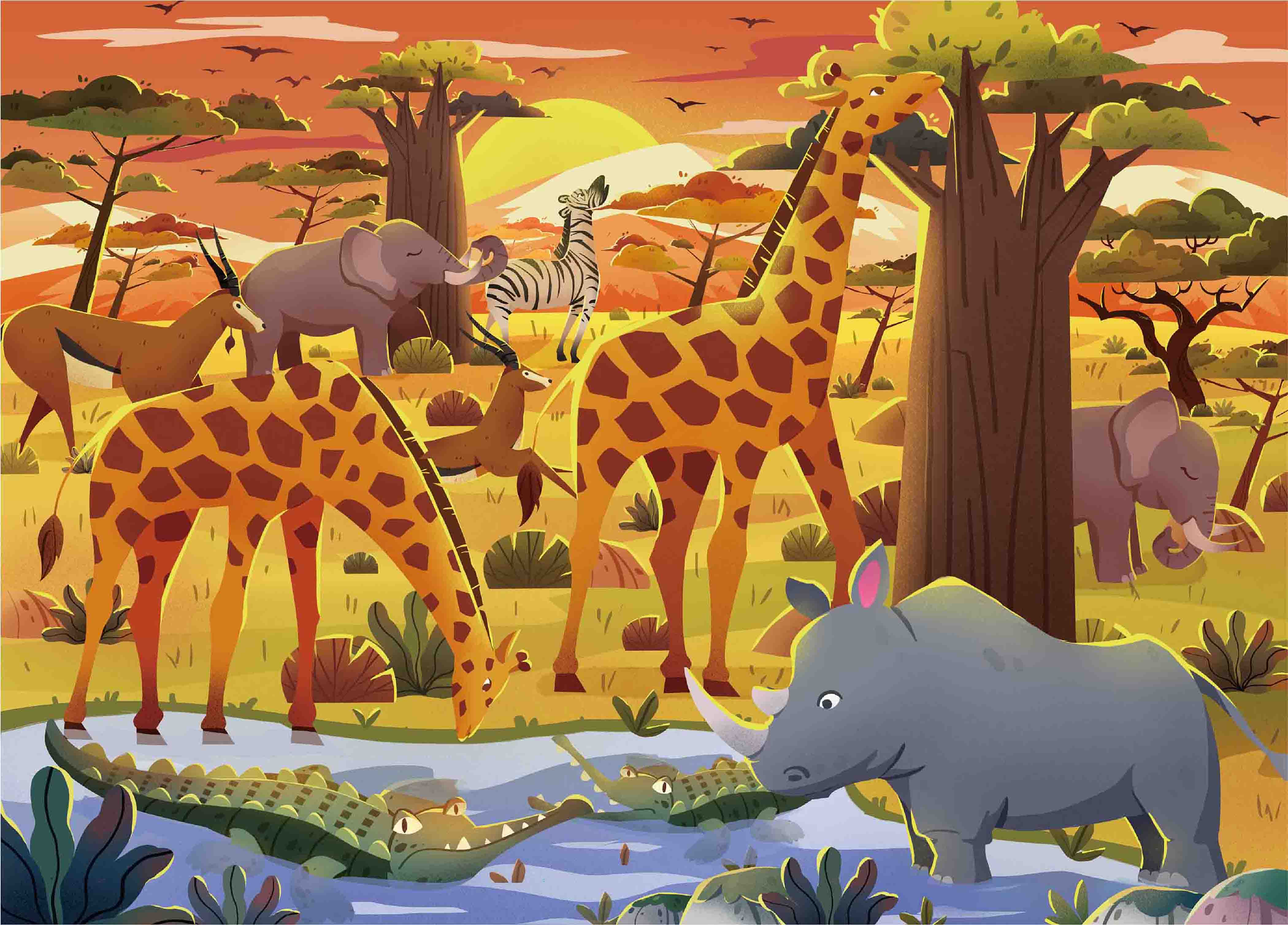 Discovery Puzzle - Savannah Sunset (60pcs)