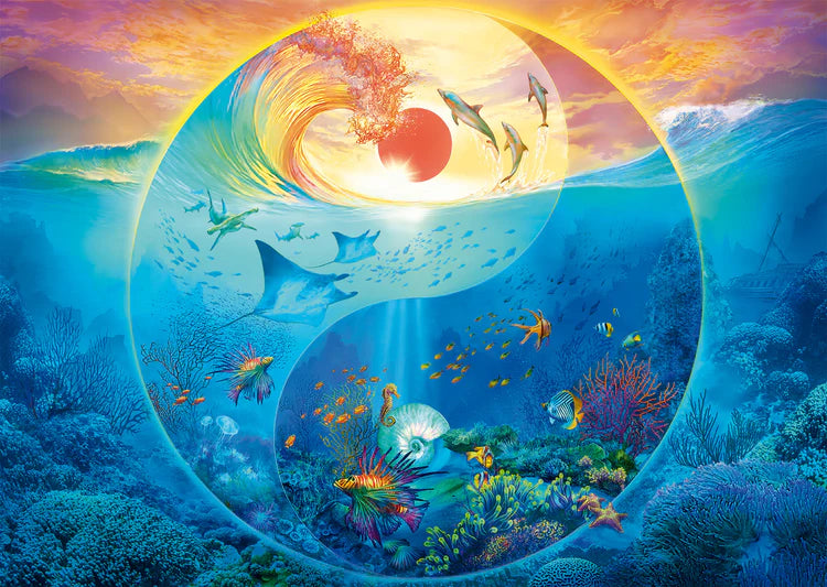 Yin &amp; Yang - Dans le royaume des animaux marins, Silvia Christoph (1000 pièces)