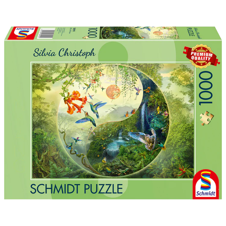 Yin &amp; Yang - Dans la forêt des colibris, Silvia Christoph (1000 pièces)