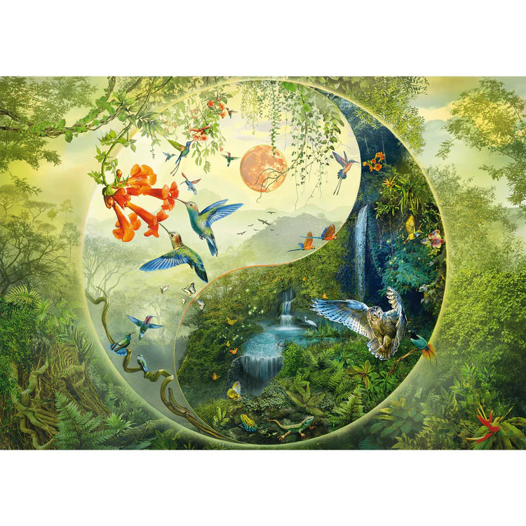 Yin &amp; Yang - Dans la forêt des colibris, Silvia Christoph (1000 pièces)