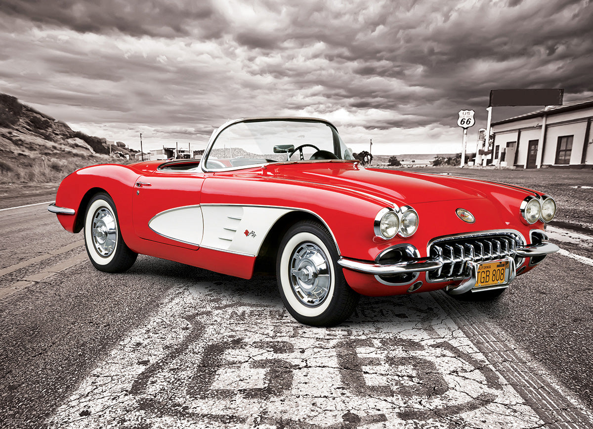 Classic Car - 1959 Corvette - Conduite sur la route 66 (1000pcs)