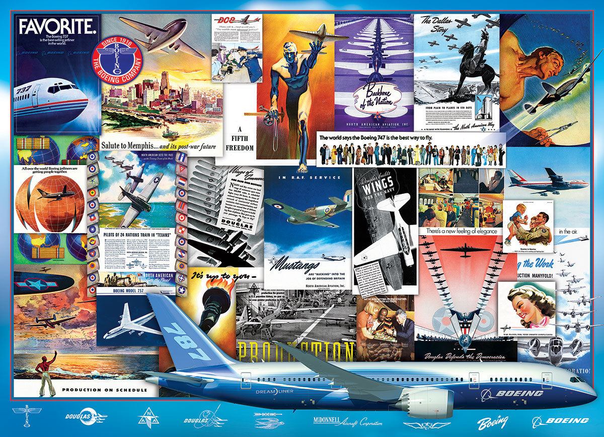 PFG Boeing Vintage publicités (utilisation / utilisée - puzzles pour de bon)