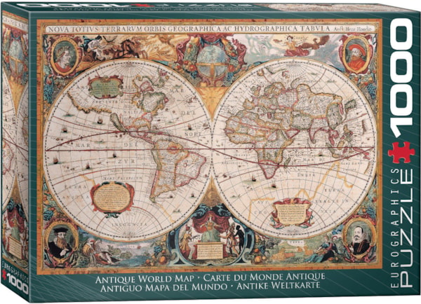 Antique World Map, 1000 Pieces