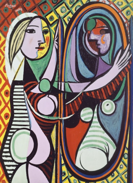 Beaux-arts - fille avant un miroir, picasso