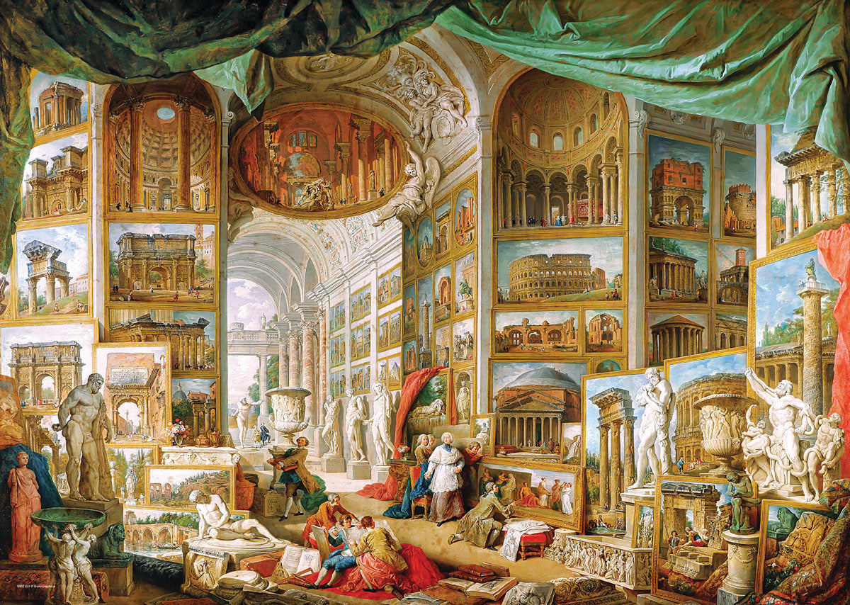 PFG Gallery of Views of Ancient Rome, Giovanni Panini (1000pcs) (Usage/Used - PUZZLES FOR GOOD)