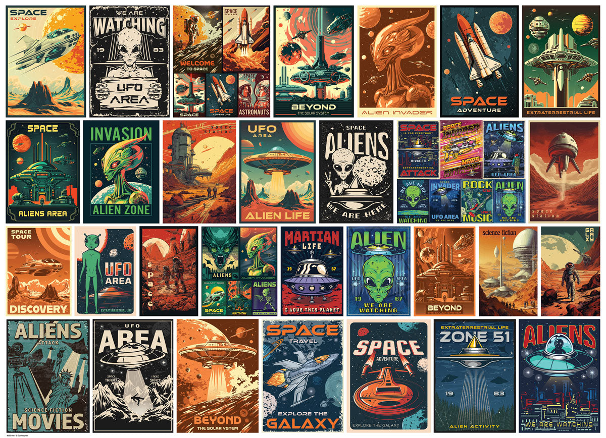 Collage d'invasion extraterrestre (1000pcs)