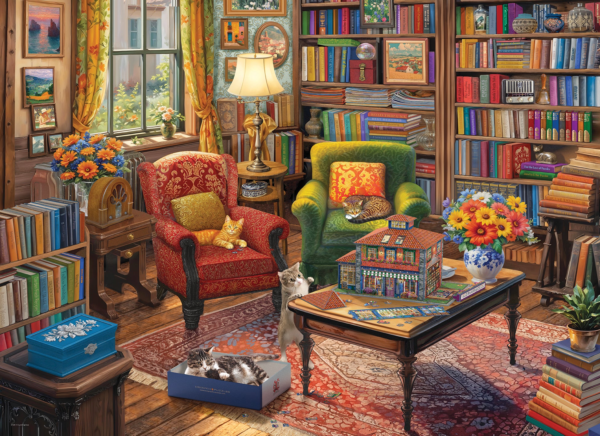 Books, Cats and Puzzles (1000pcs)