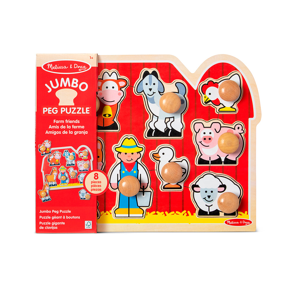 Farm Friends (Jumbo Peg Tray Puzzle)