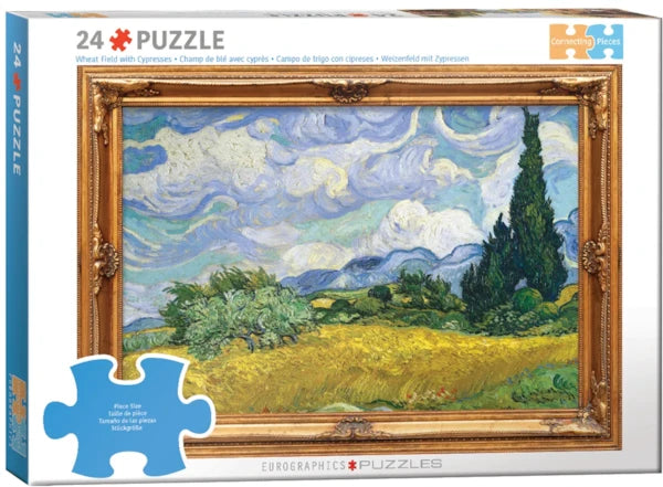 Champ de blé avec cyprès, Van Gogh (24 pièces)