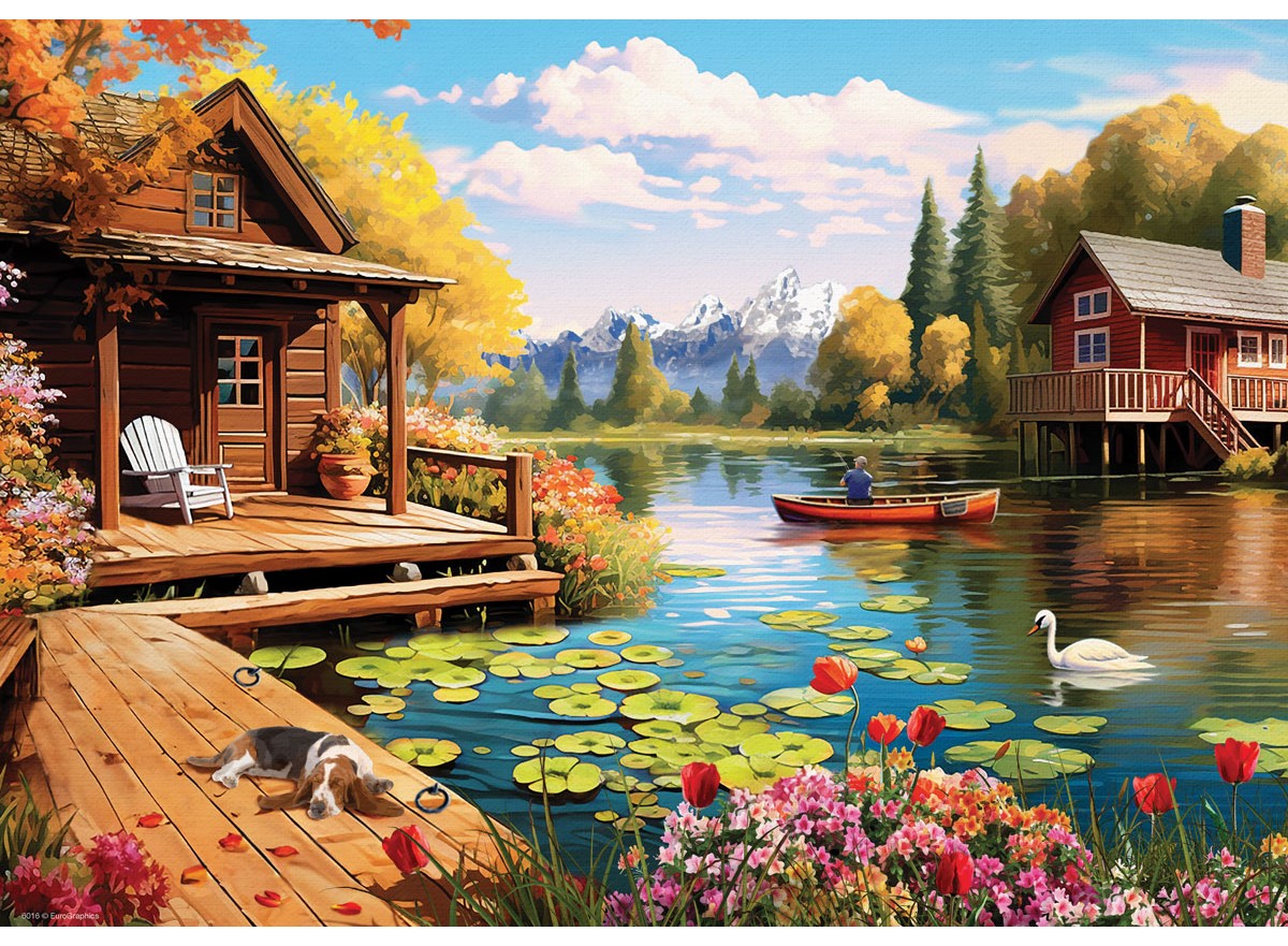 Cottage au bord du lac (24pcs)