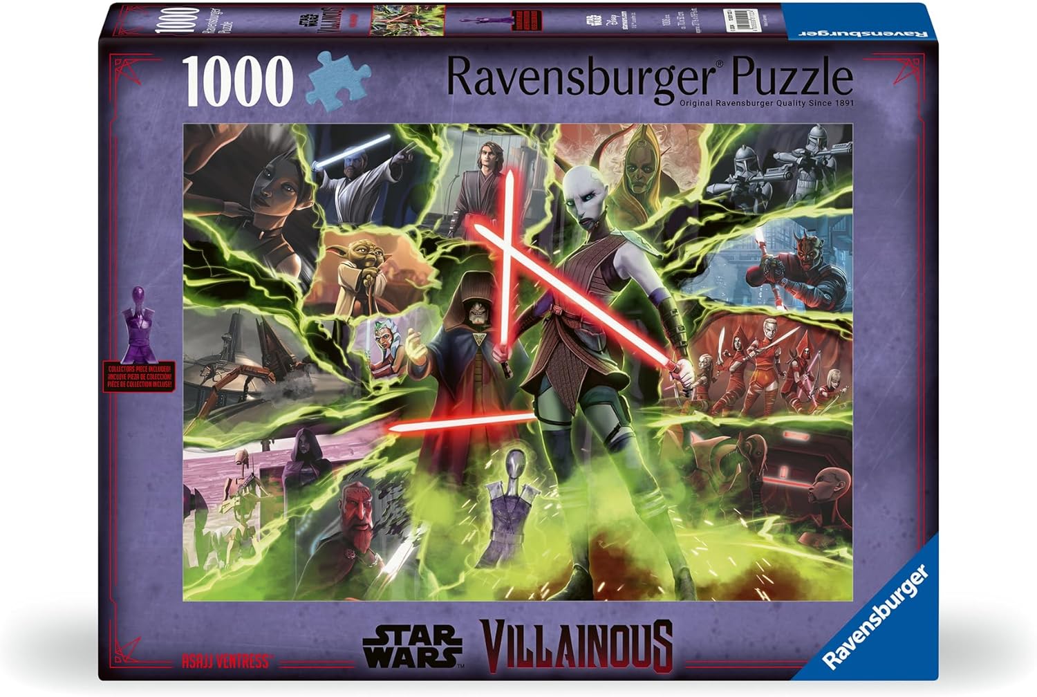 Ravensburger Star Wars Villainous - Asajj Ventress with Collectible Figurine (1000pcs)