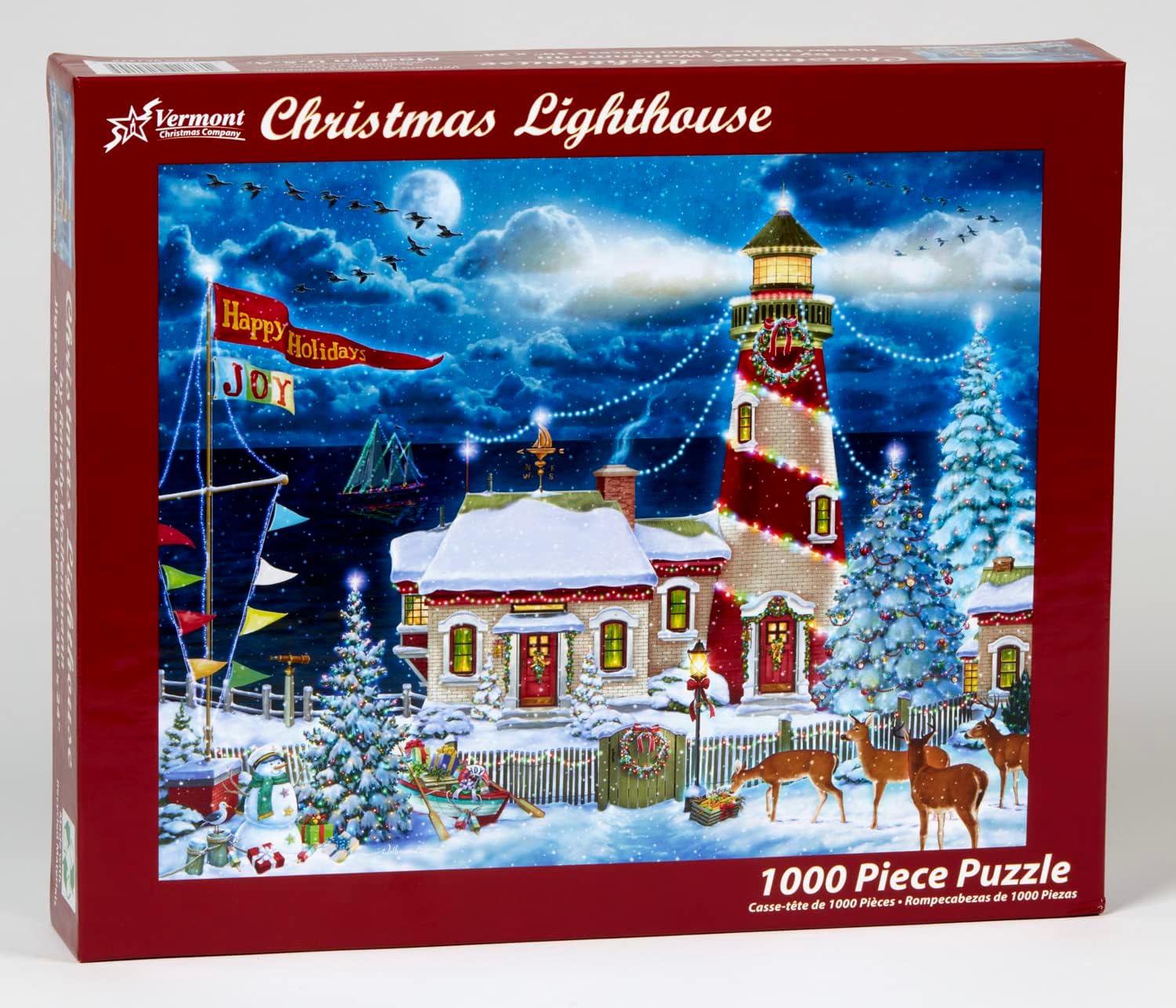 Christmas Lighthouse, Randy Wollenmann (1000pcs)