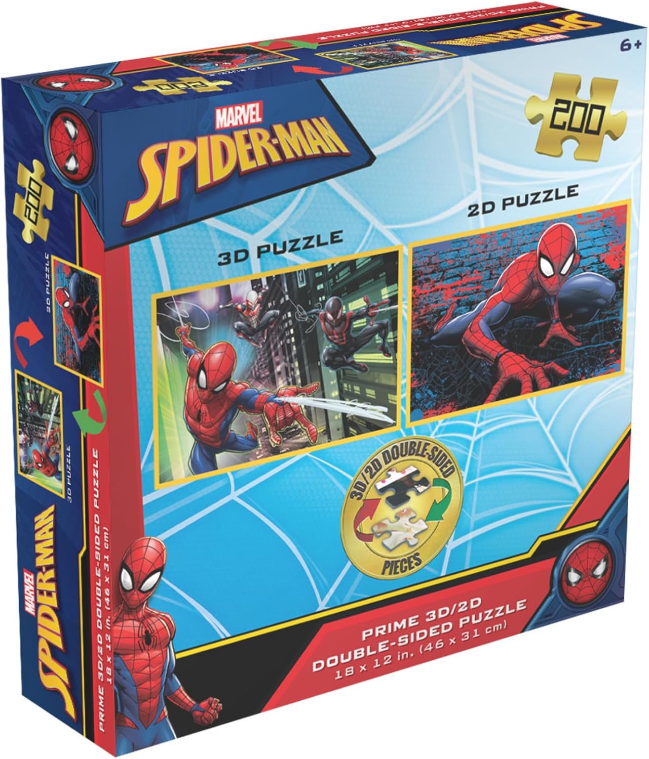 3D/2D - Marvel - Spider-Man (Double face) (200 pièces) 