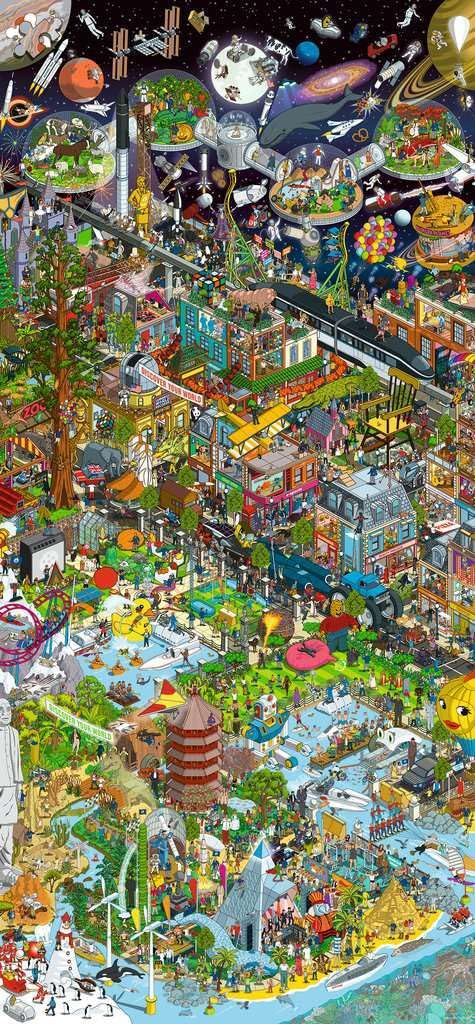 DMG Ravensburger Guiness World Records (2000pcs) (Panoramic) (DAMAGED BOX)