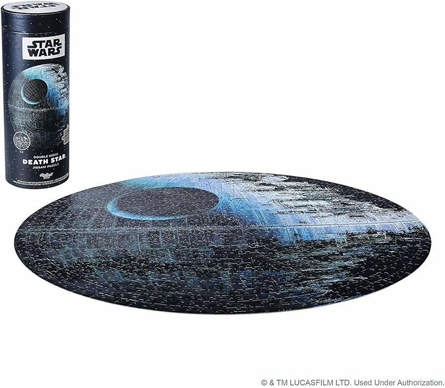 Star Wars Death Star + Trivia (1000pcs) (ROUND) (Double-Sided)