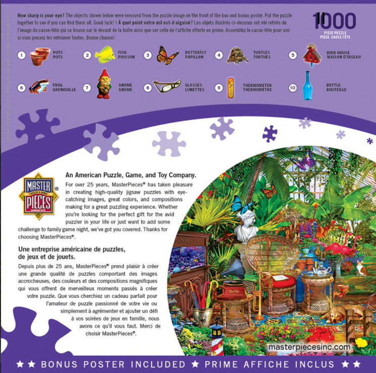 PFG Seek & Find - Garden Hideaway (1000pcs) (Usage/Used - PUZZLES FOR GOOD)