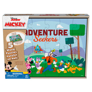 Mickey Mouse - Adventure Seekers - 5-in-1 Wood Puzzles