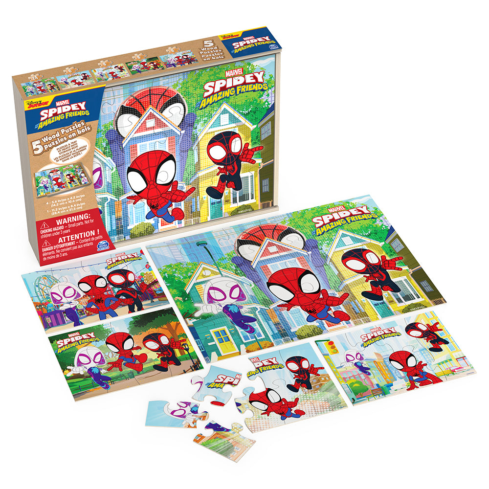 PFG Spidey & Friends 5-in-1 Wood Puzzles (Usage/Used - PUZZLES FOR GOOD)