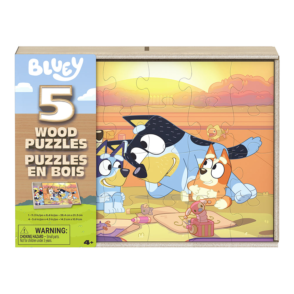 Bluey - 5-in-1 Wood Puzzles