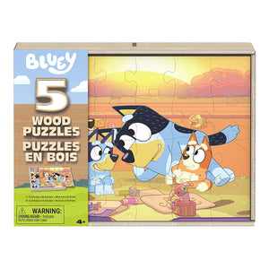Bluey - 5-in-1 Wood Puzzles