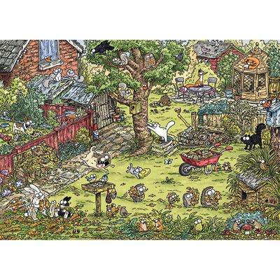 PFG Garden Adventure, Simon's Cat (Triangular Box) (1000pcs) (utilisation / utilisée - puzzles pour de bon)