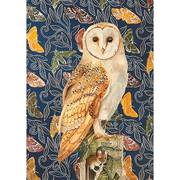 Chouette-grange avec souris (1000pcs)