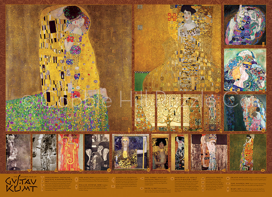 PFG The Golden Age Of Klimt, Gustav Klimt (1000pcs) (Usage/Used - PUZZLES FOR GOOD)