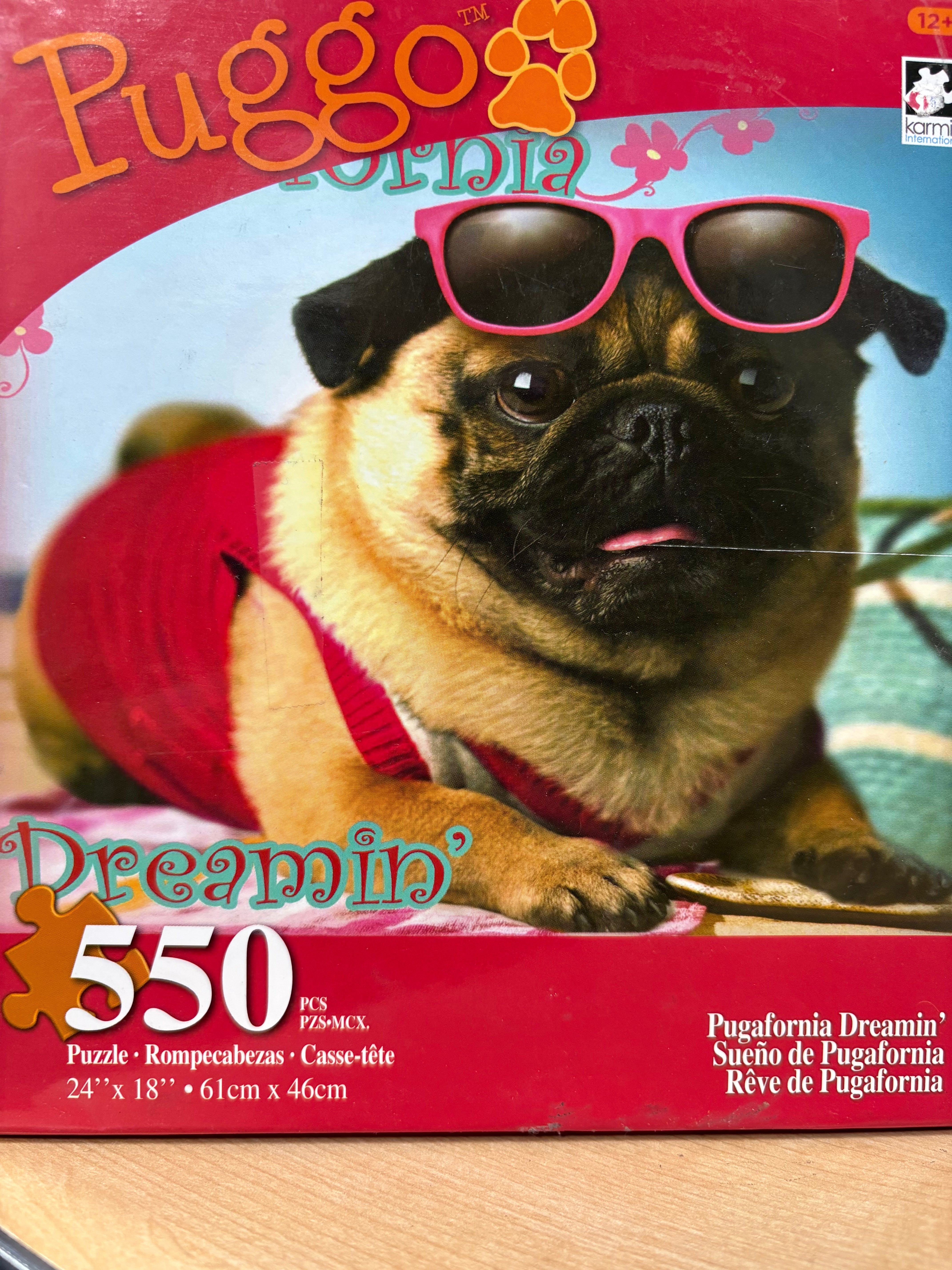 PFG Puggo - Pugafornia Dreamin' (550pcs) (Usage/Used - PUZZLES FOR GOOD)