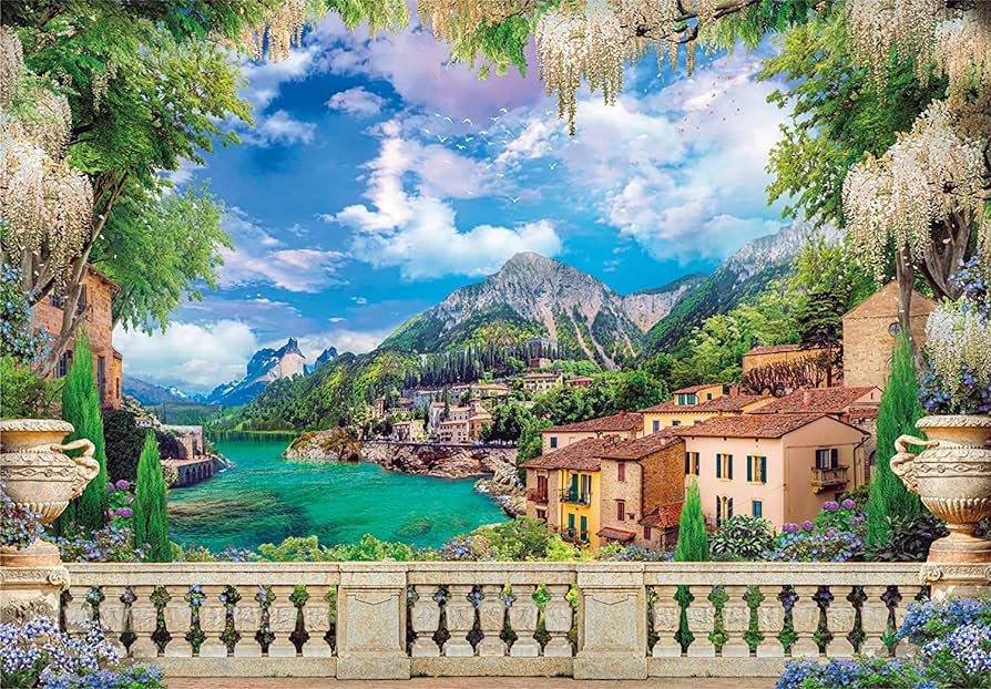 Terrasse luxuriante sur le lac (3000pcs)