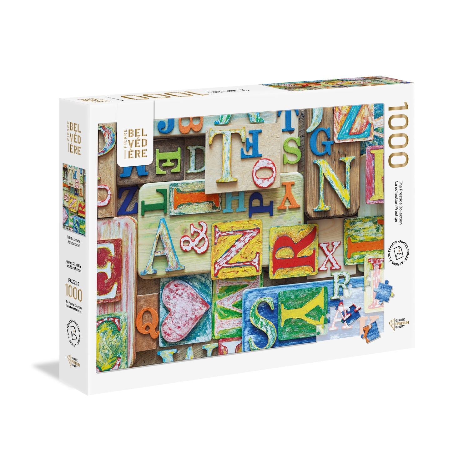 Alphabet coloré PFG (1000pcs) (utilisation / utilisée - puzzles pour de bon)