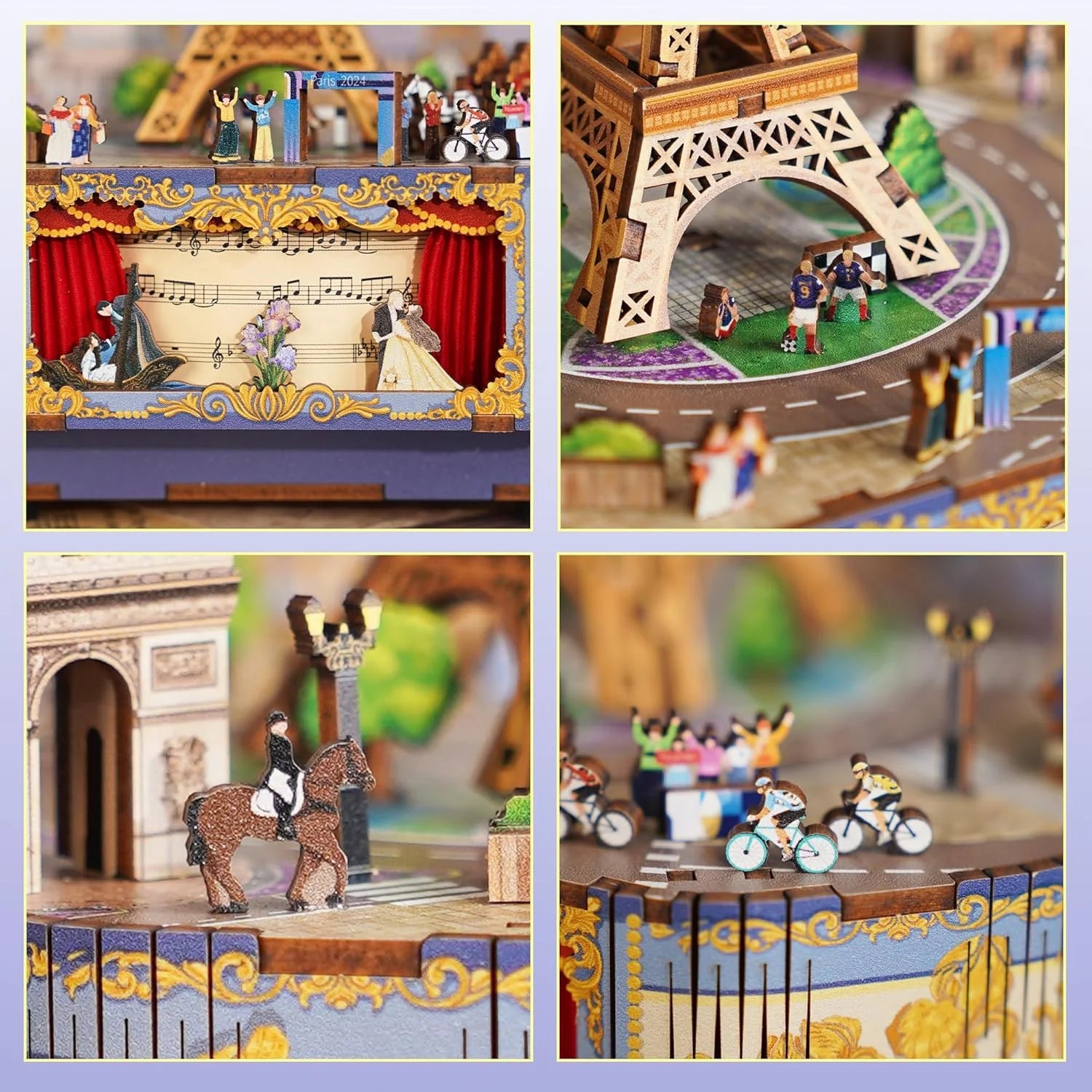 Romantic Paris Music Box (Wood)