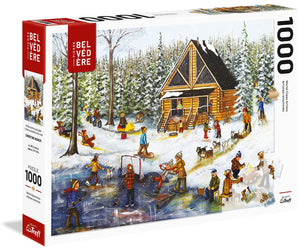 Winter at the Log Cabin, Christine Genest