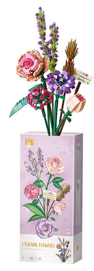 LOZ Eternal Flower - Rose Camellia Lavender Orchid Model (547pcs)