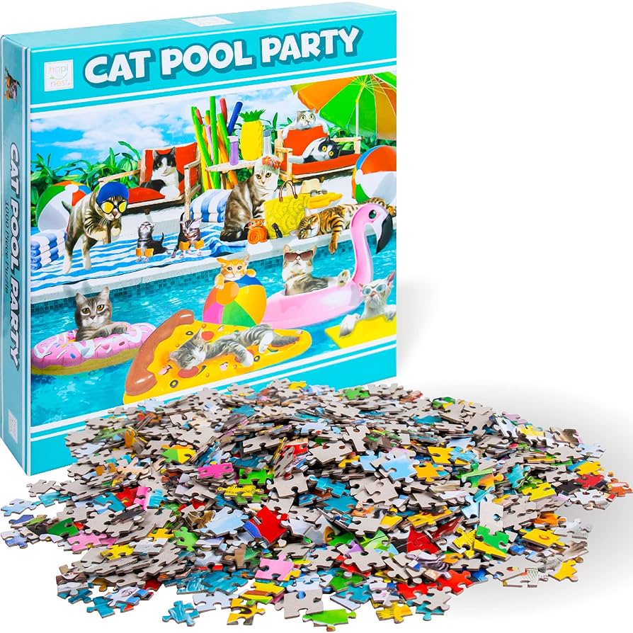 PFG Cat Pool Party (1000pcs) (Usage/Used - PUZZLES FOR GOOD)