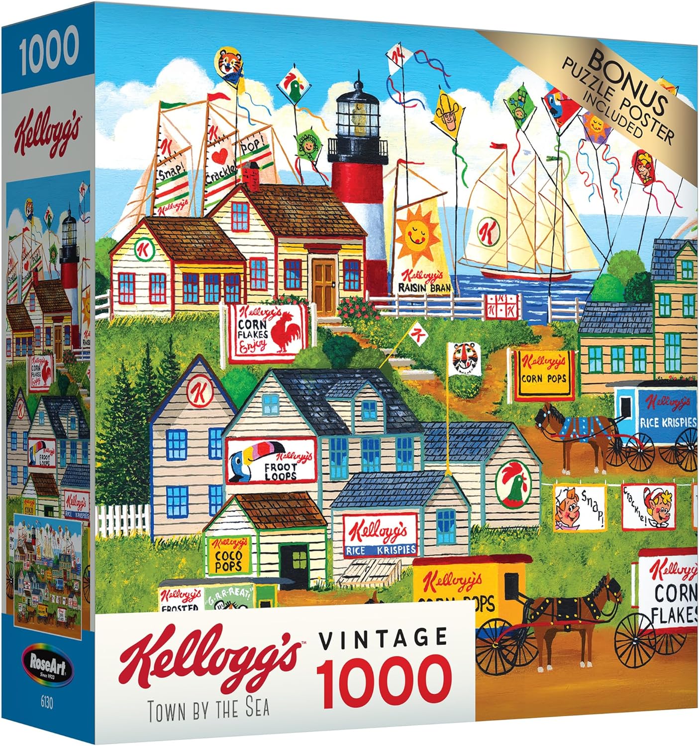 Biscuits Kellogg's vintage - Ville au bord de la mer (1000 pièces) 