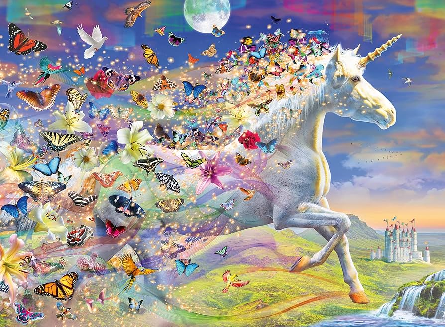 Ravensburger Butterfly Unicorn (500pcs) (paillettes)