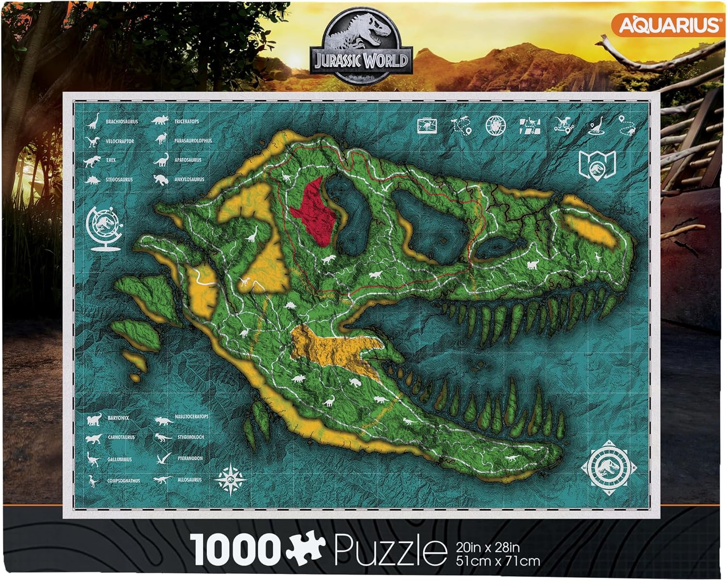 Jurassic Park - World Map (1000pcs)