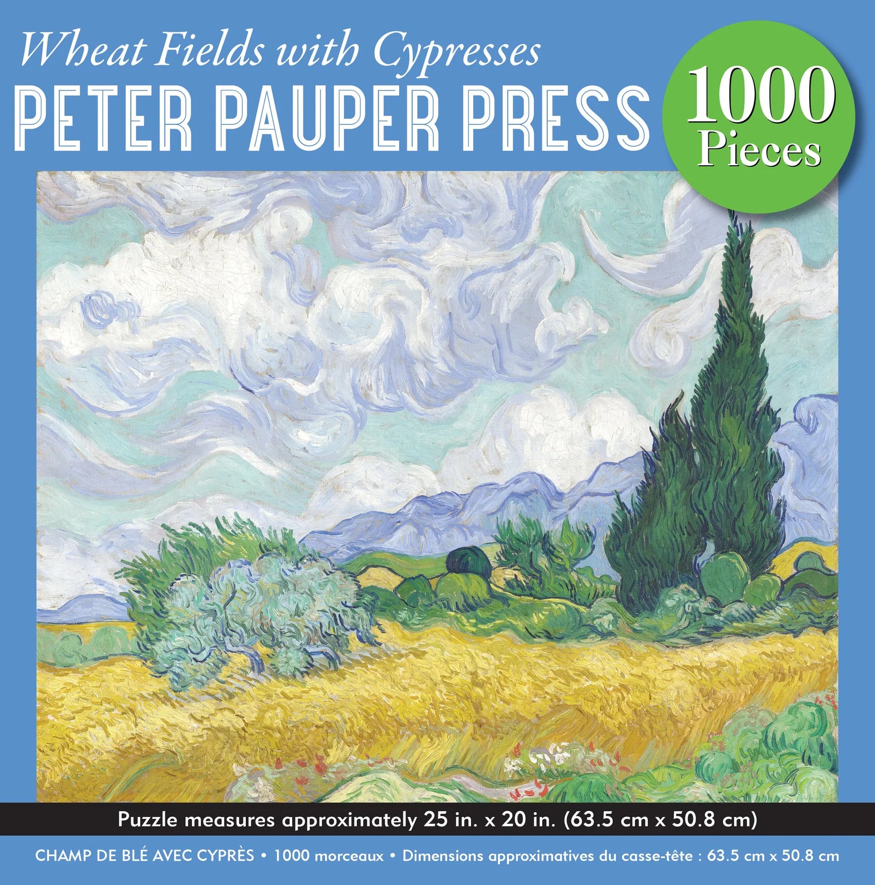 Feilds de blé avec des cyprès (1000 pc)