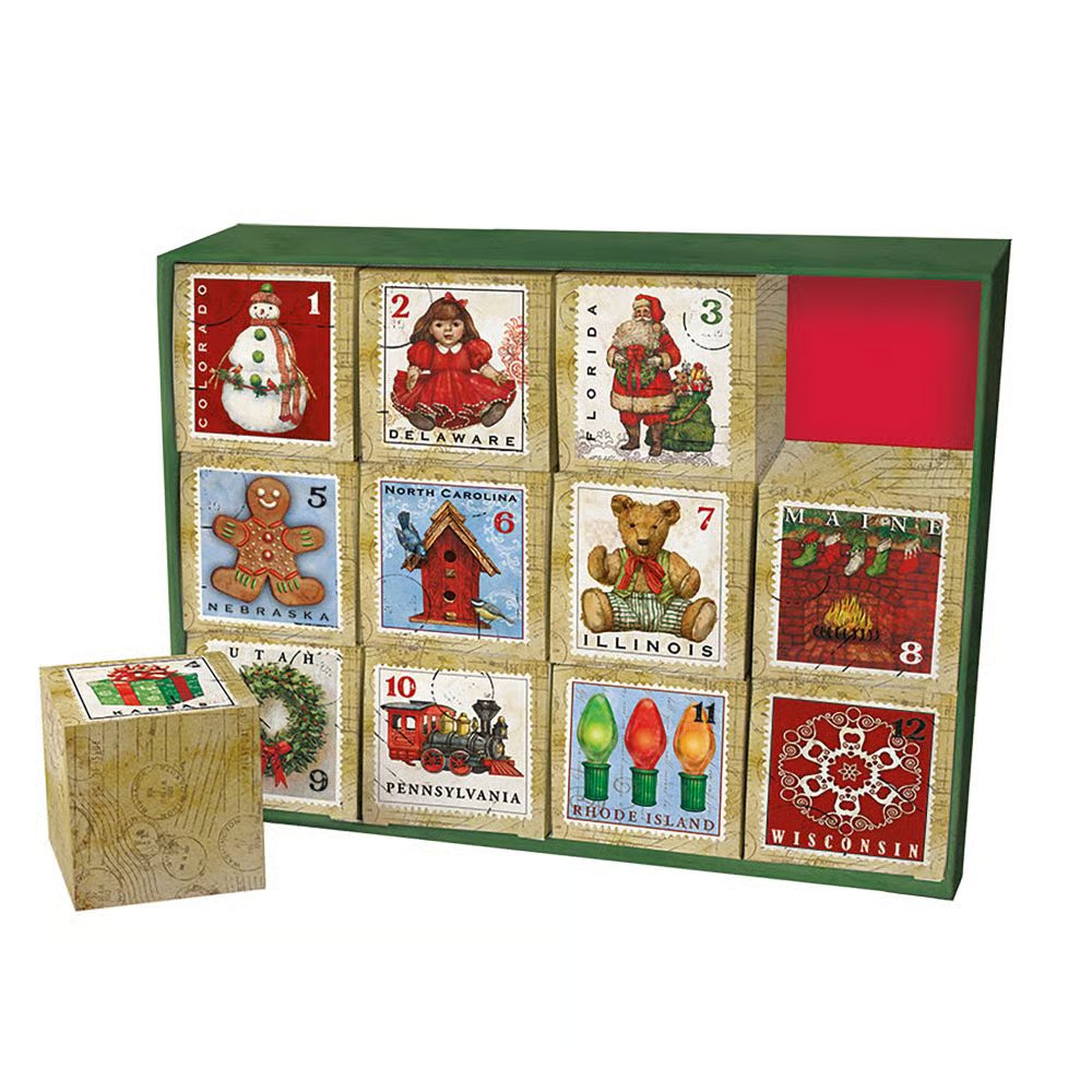 Advent Calendar - Vintage Stamps