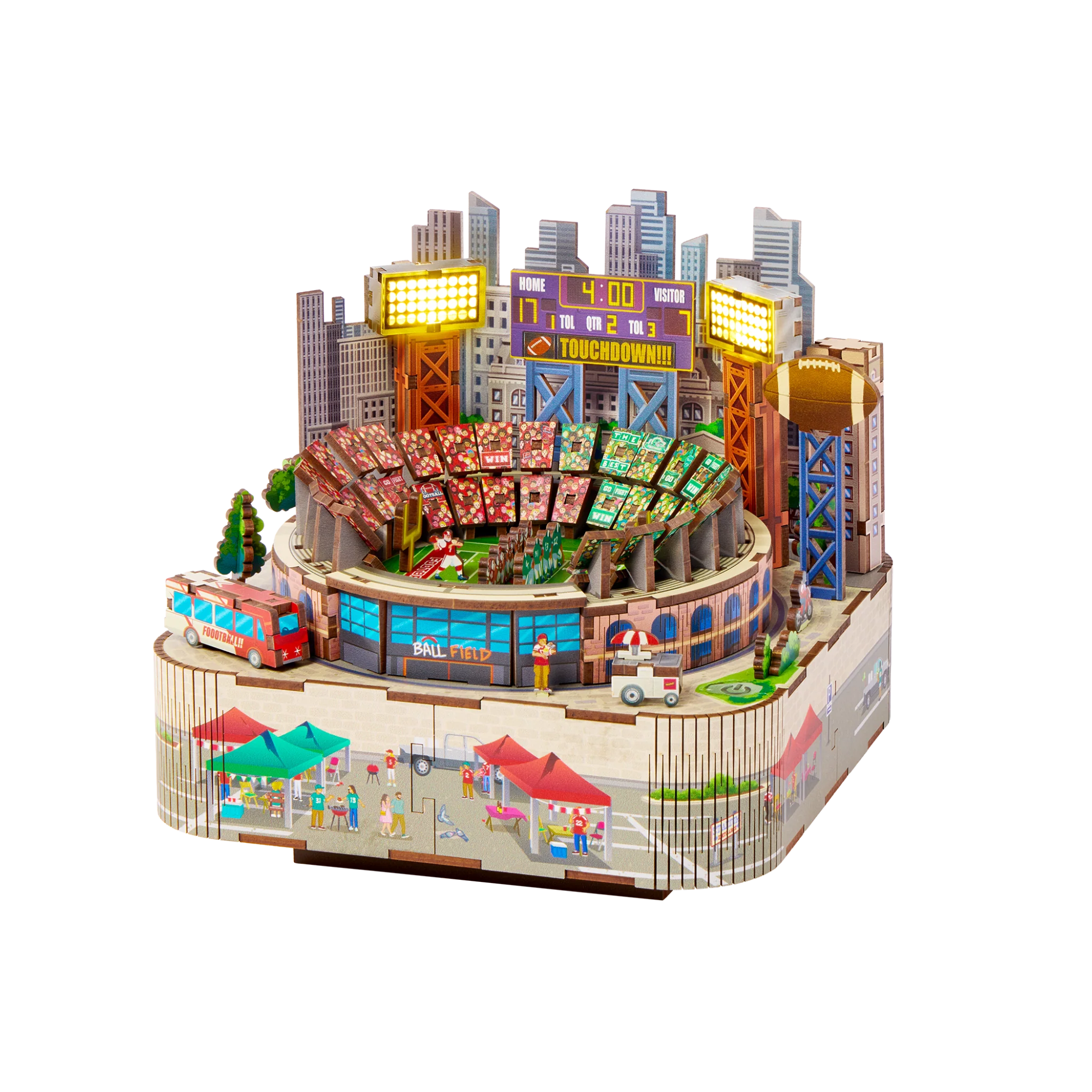 3D MiniScapes™ - Football Stadium (WOOD)