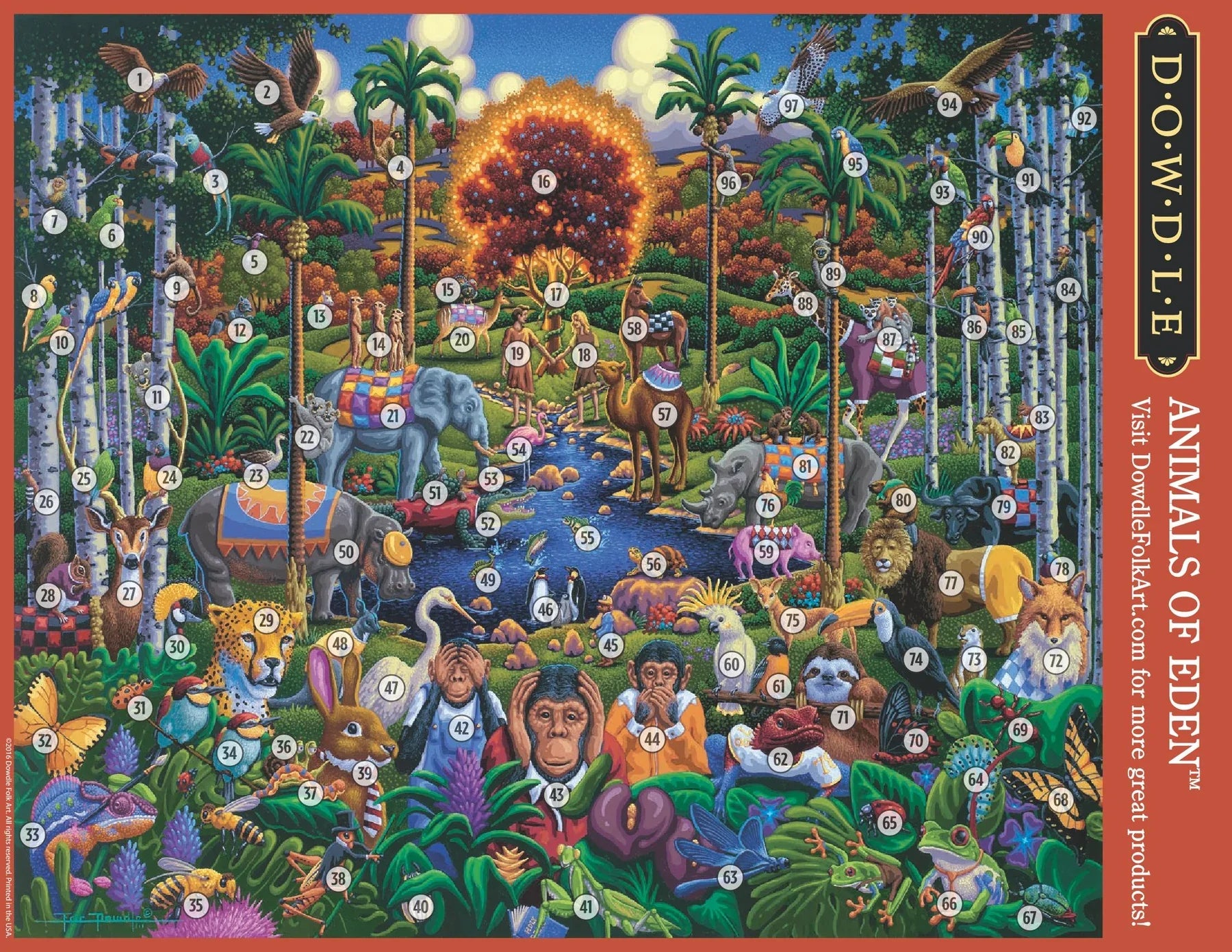 Animaux Dowdle d'Eden (100pcs)