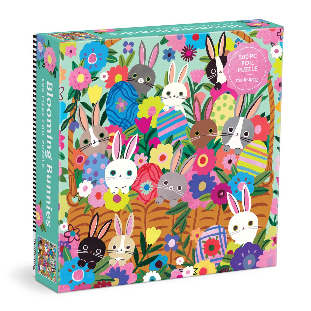 Lapins fleuris (500 pièces) (FEUILLETÉE)