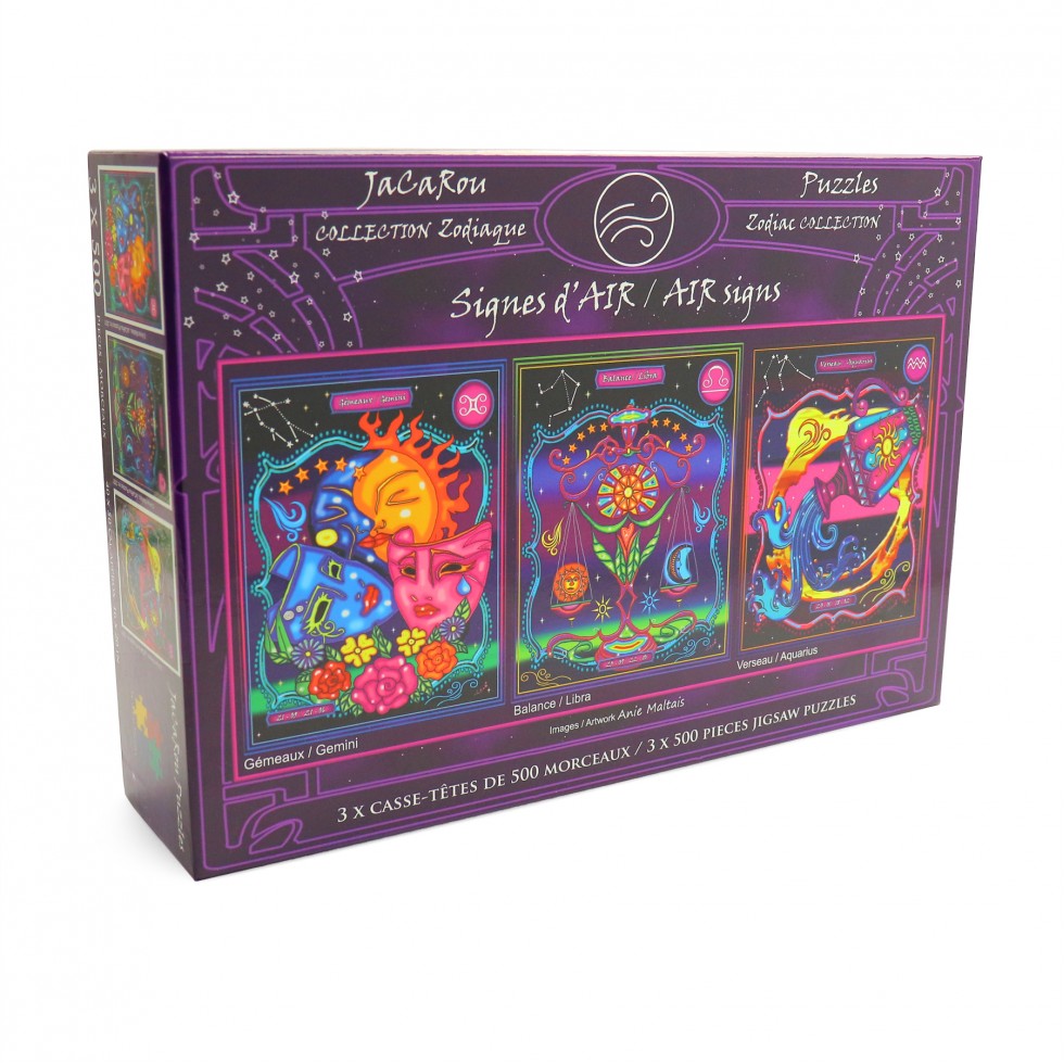 Signes d'Air (Gemeaux, Balance, Versail) 3x500pcs Air Signs (Gemini, Balance, Aquarius)