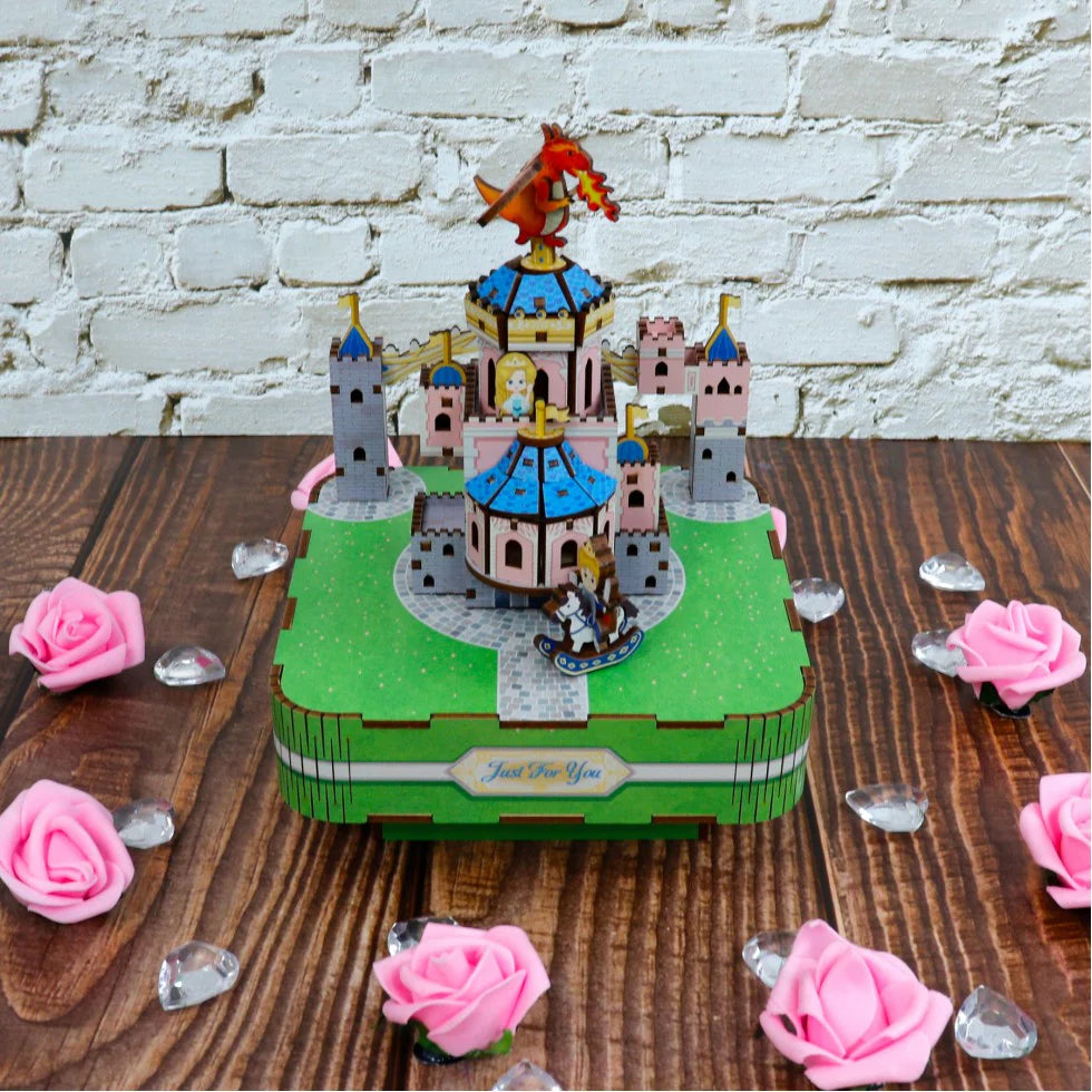 Music Box - Castle (Wood)