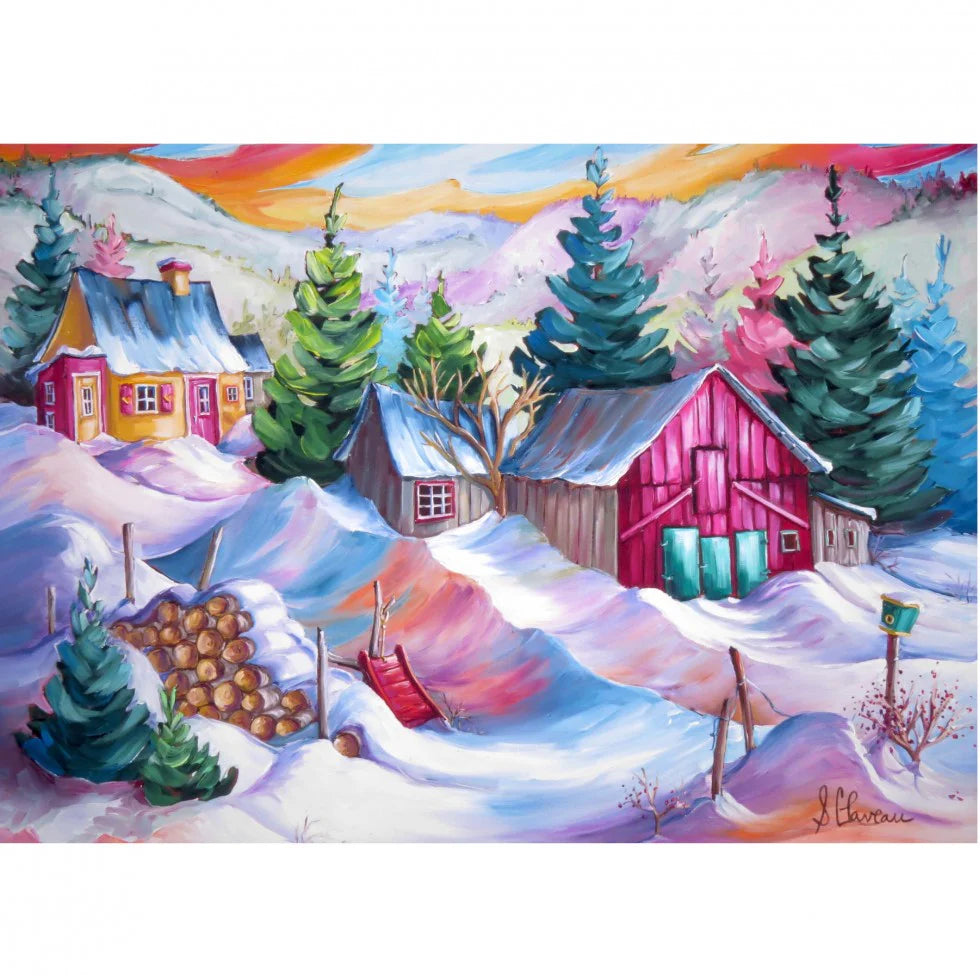 VRY DMG Diamond Painting - Charme Hivernal, Suzanne Claveau (VERY DAMAGED BOX)