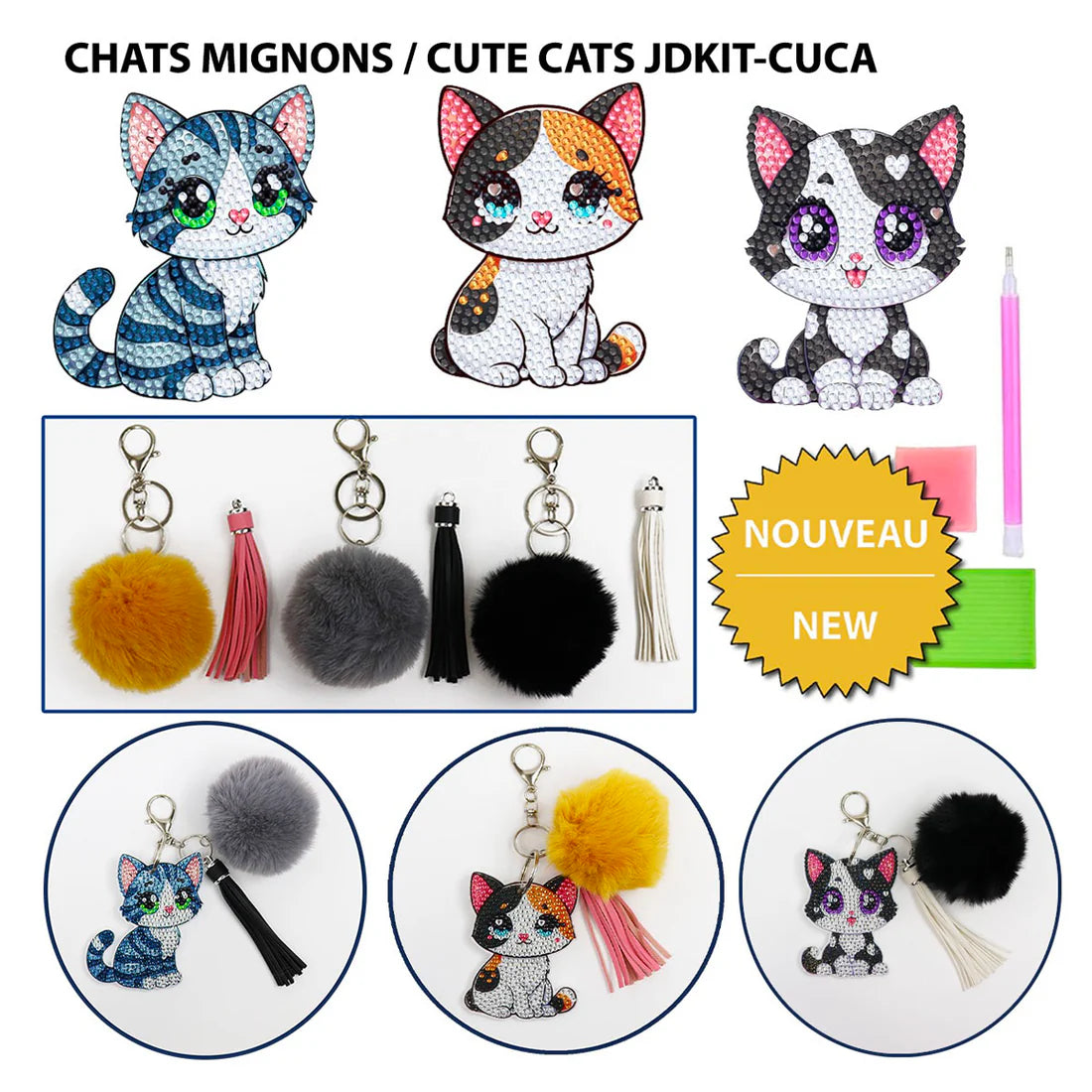 Diamond Painting - Cute Cats DIY Kit